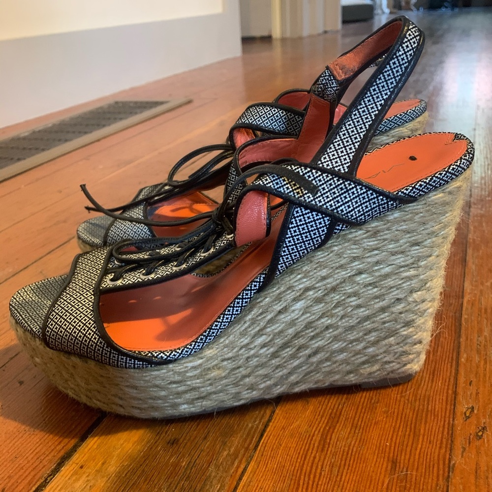 Via Spiga Kassiana Lace Up Espadrille Wedges